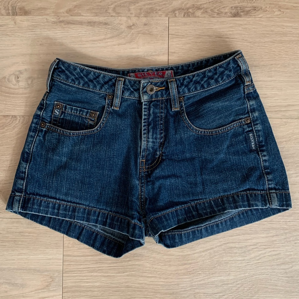 Silver Jean Shorts